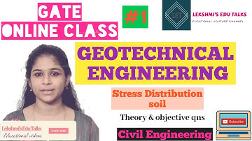 Stress distribution in Soil | Geotechnical Engineering | Free online GATE Class 2021 Civil Eng. |