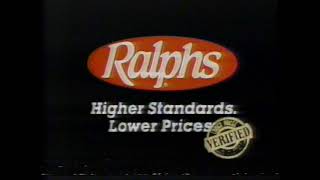 1987 Ralphs Grocery Stores "Higher Standards, Lower Prices" Los Angeles Local TV Commercial