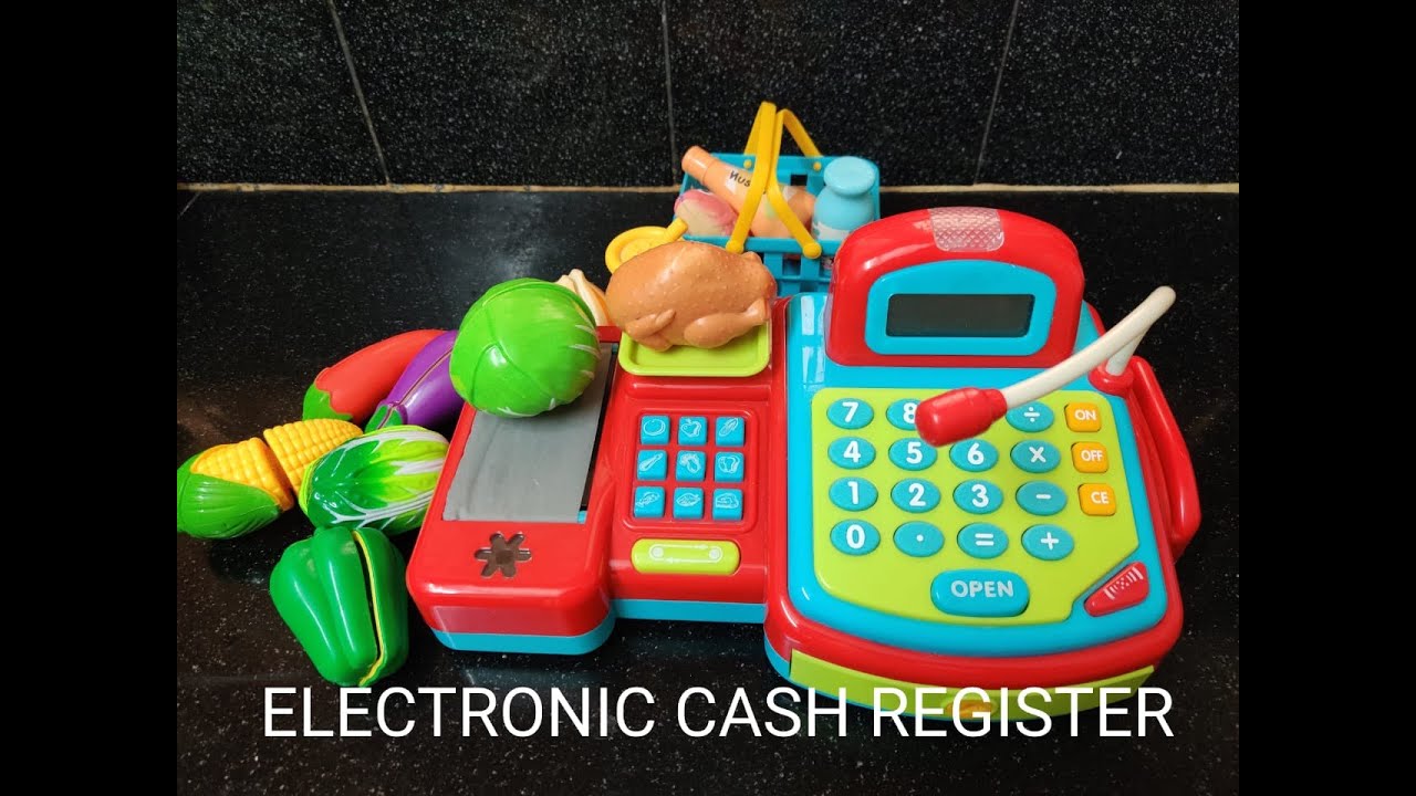 TOY ELECTRONIC CASH REGISTER YouTube