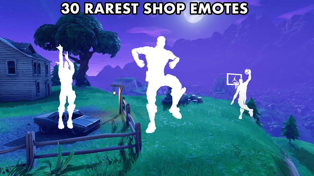TOP 30 RAREST SHOP EMOTES IN FORTNITE (December) - YouTube