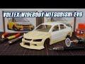 How To Build A Voltex Widebody Mitsubishi Evo, 1/24 Scale model car. Hobby Design Transkit.