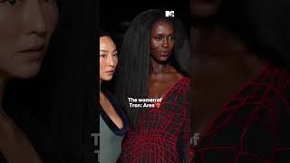 Greta Lee, Jodie Turner-Smith, and Gillian Anderson serving looks at the #TronAres London event 🤩