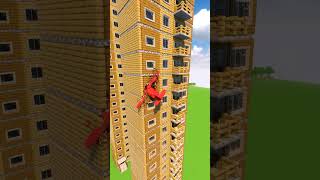 axes vs shield  and planes vs towers #satisfyingvideo #teardown #minecraft
