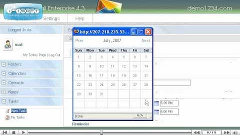 BMChosting SmarterMail create tasks tutorial