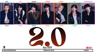 BTS - '2.0' Line Distribution and Colorcoded Lyrics