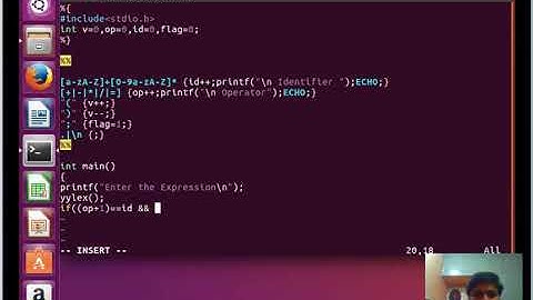 LEX  program  to  recognize  valid arithmetic  expression.  Identifiers  in  the expression