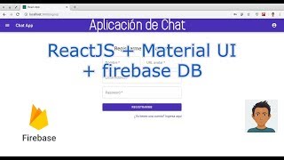 Aplicación de chat con ReactJS (crear firebase DB) - parte 2