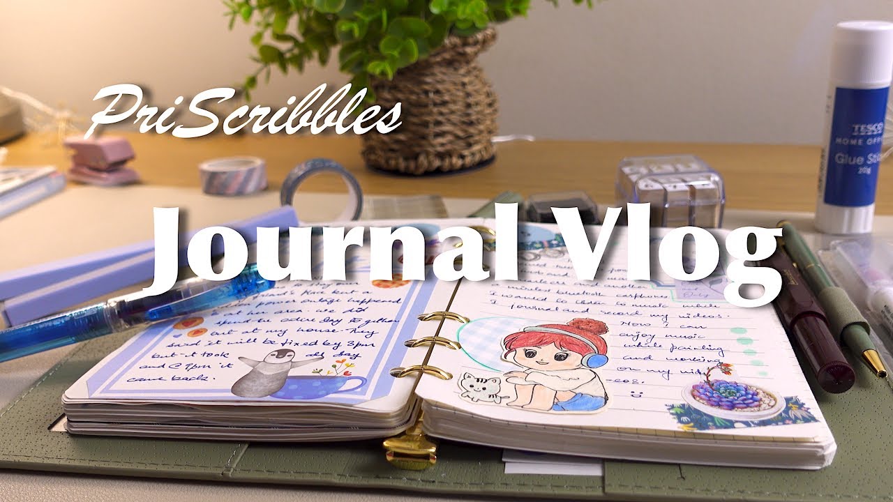 Vlog Journal Journal Vlog by PriScribbles - Ordinary days in my life| ASMR | w/ subs ...