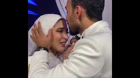 عقد قران كوبل 💯 🇪🇬 شوفو عناق حار وقبلات ساخنه😍🥰shorts#