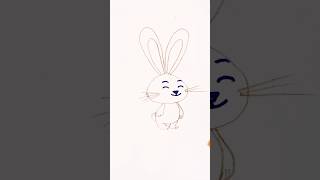 Very easy drawing rabbit🐰 step It is aclear-cut,easilyunderstood method to help you#youtubeshorts