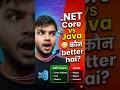 .Net core Vs Java? #java #backend #csharp#dotnet #learncoding #cloudtocode #javacommunity#aspnetcore