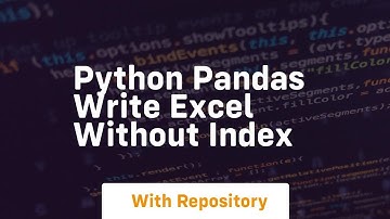 python pandas write excel without index