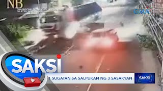 1 Patay, 1 sugatan sa salpukan ng 3 sasakyan | Saksi