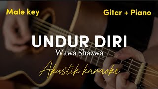 Download Lagu Undur Diri - wawa shazwa ( akustik karaoke | male key ) MP3