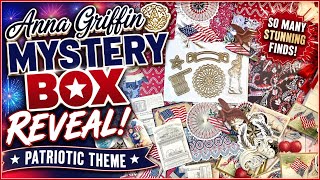 Anna Griffin Patriotic Mystery Box Reveal 🇺🇸 | What’s Inside This Red, White & Blue Craft Kit?!
