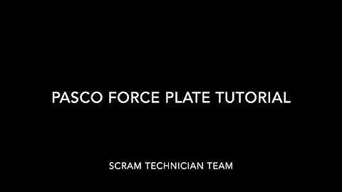 PASCO Force plates tutorial
