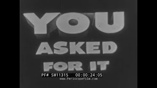 "YOU ASKED FOR IT"  1950s TV SHOW SEGMENT   VAN DE GRAAFF GENERATOR  "SERMON FROM SCIENCE" SM11315