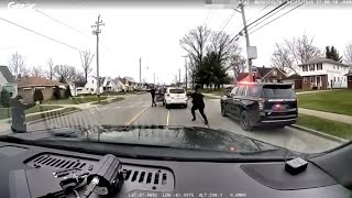 Garfield Heights police use Grappler to stop wanted suspect in stolen car: caught on camera
