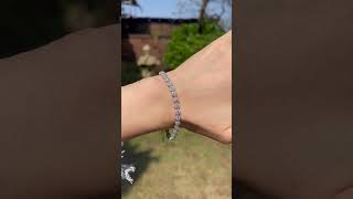 럭셔리 테니스 팔찌 ✨😍 #jewellery #jewelryaddict #silver #bracelet #팔찌