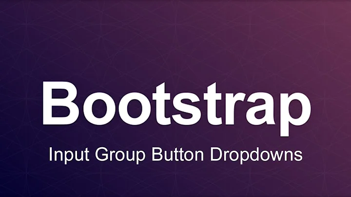 Bootstrap 3 Tutorial 30 - Input Group Button Dropdowns
