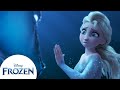 Elsa tries to cross the dark sea  frozen