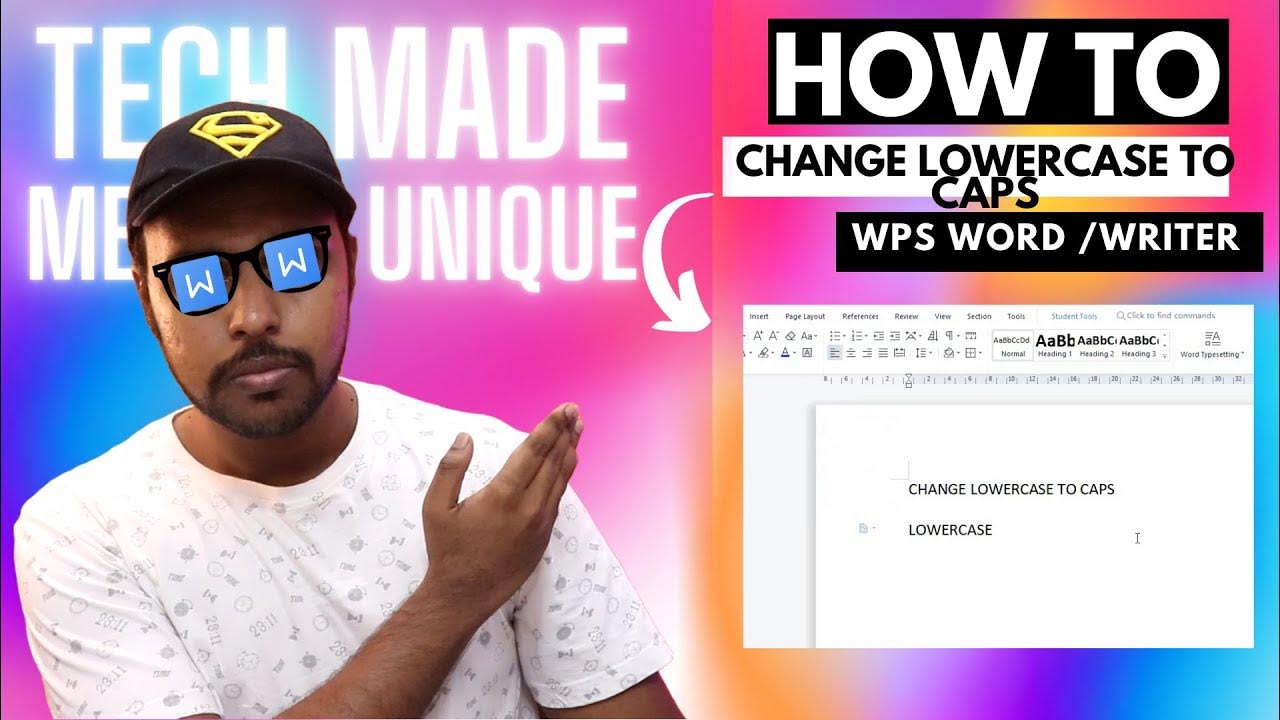 how-to-change-lowercase-to-caps-in-wps-office-writer-youtube