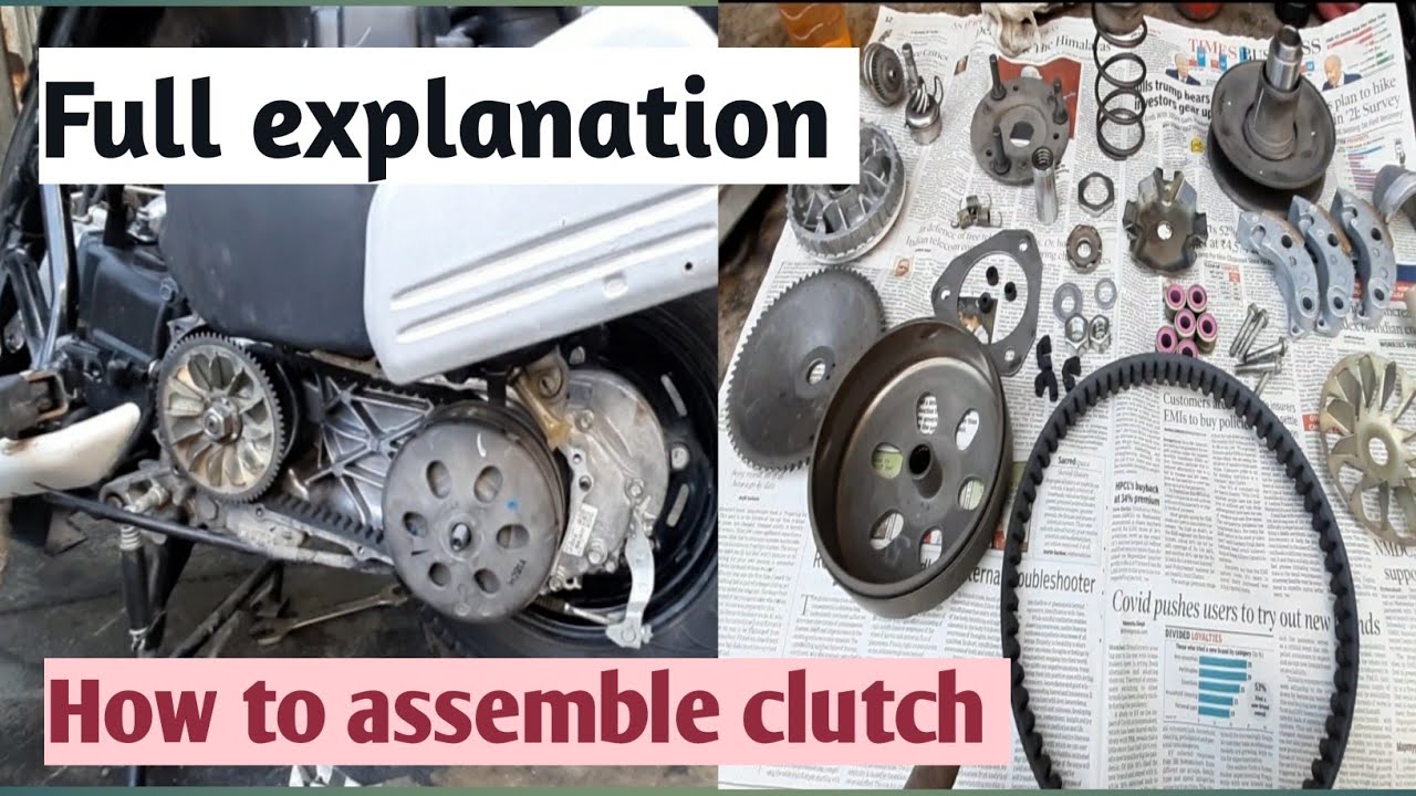 How to assemble clutch in activa  with full explanation