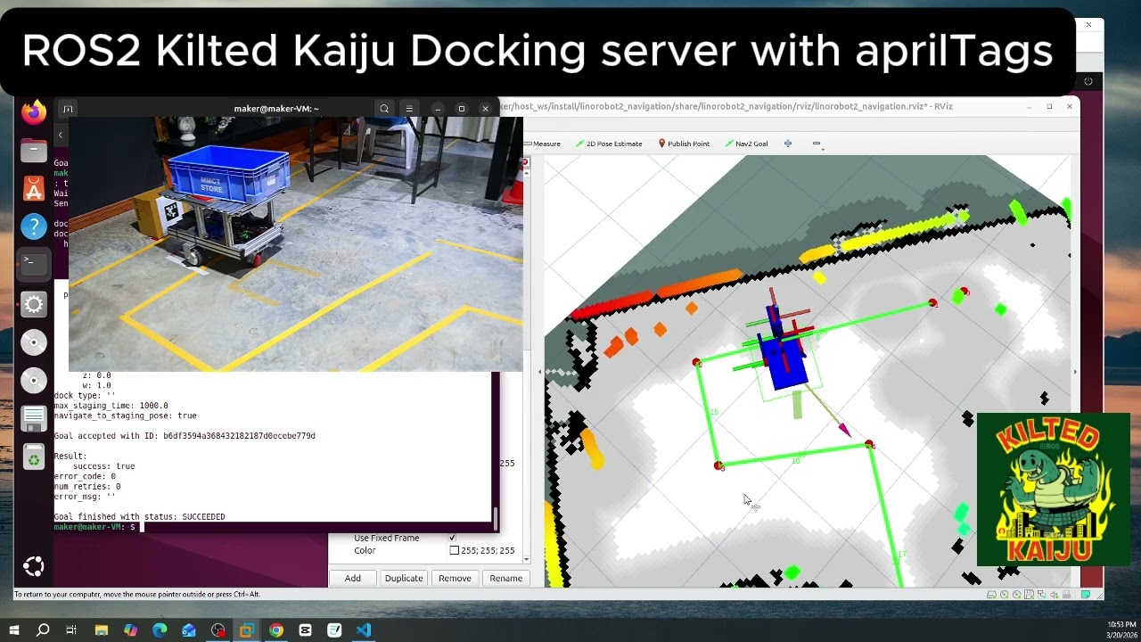 ROS2 Docking Server ทดสอบใช้งาน docking apriltag