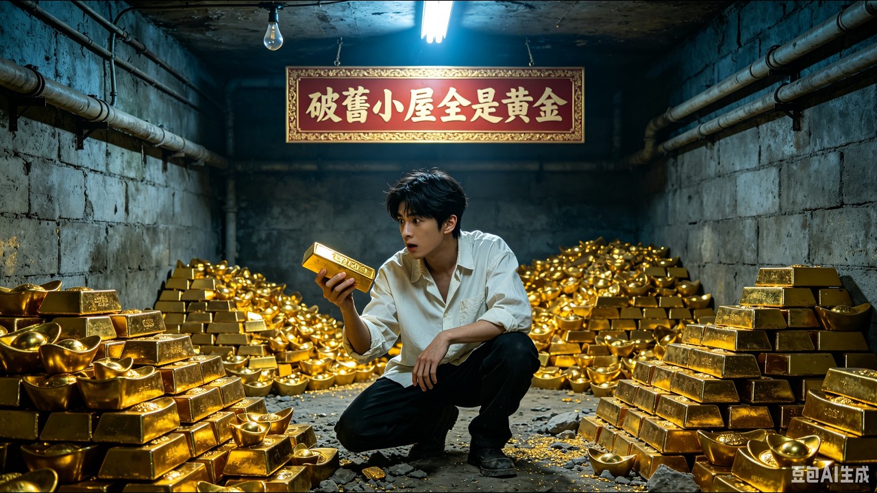 父母留下一間破舊老屋，誰知天花板暗格堆滿金磚鈔票，整棟宅子地下隱藏千萬驚天寶藏