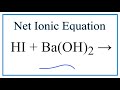 Net Ionic Equations and Strong Acids