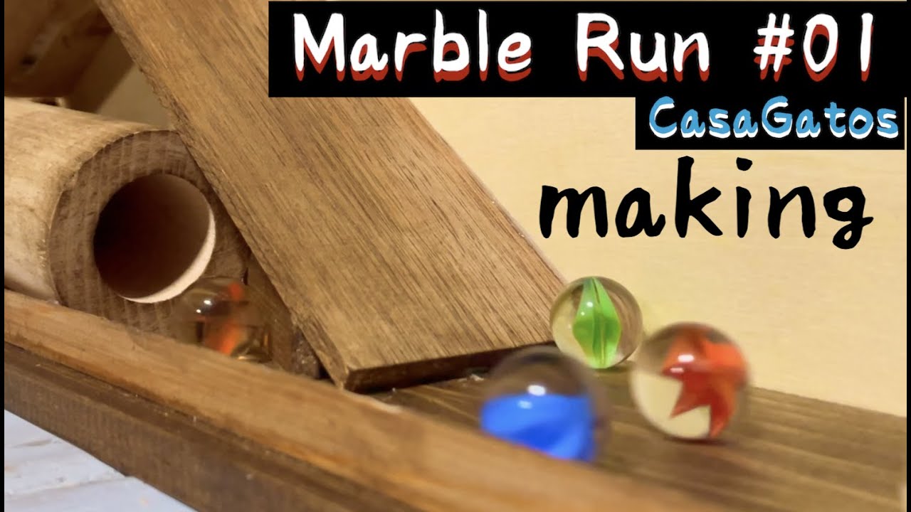 Marble Run #01 [Making] Sorting device.Wheel.Round stairs.Square slope ...