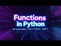 Python - Functions (Chap. 8)