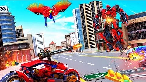Flying Ostrich Robot Transform : Bike Robot Android Gameplay