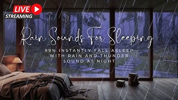 EXTREME Rain & Thunder in Hidden House inside the Forest-Rain Sounds for Sleep