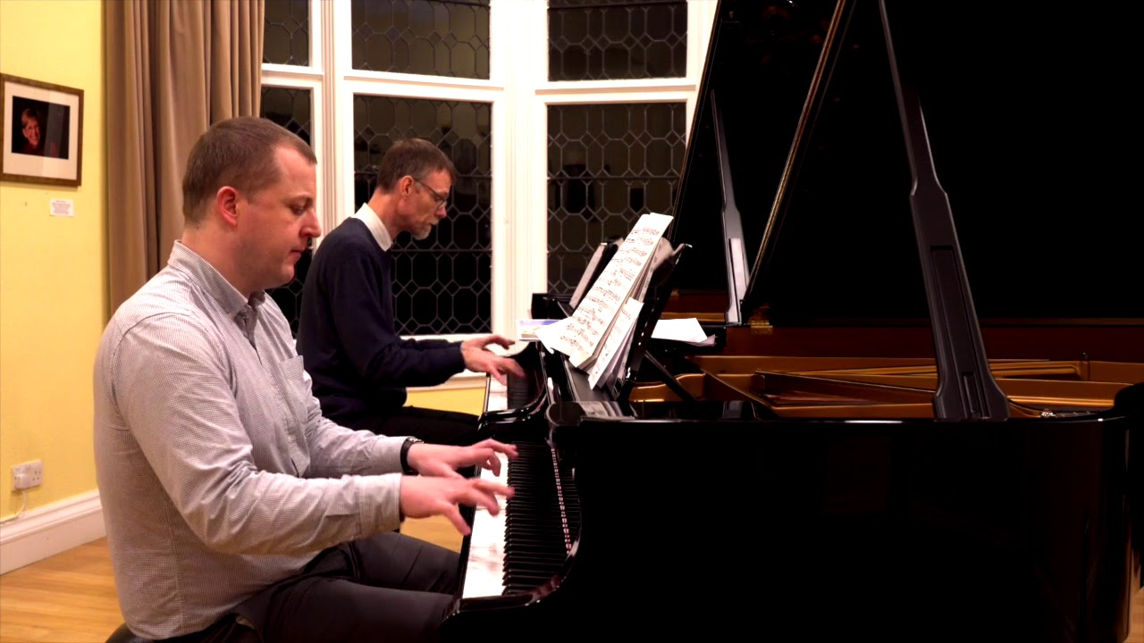 Medtner: 2 Pieces, Op. 58 for 2 Pianos: II. Knight Errant - YouTube