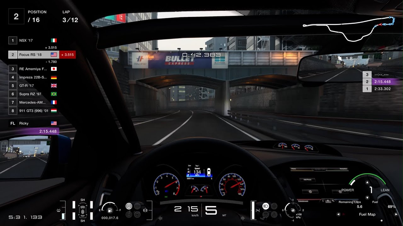Gran Turismo 7 - Focus RS Tokyo Expressway 600 pp 12 Laps.