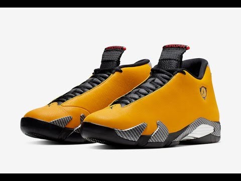 yellow 14s on feet