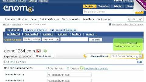 Transferring domain names away from enom.com