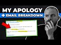 My apology to hu andrew bass and an email breakdown