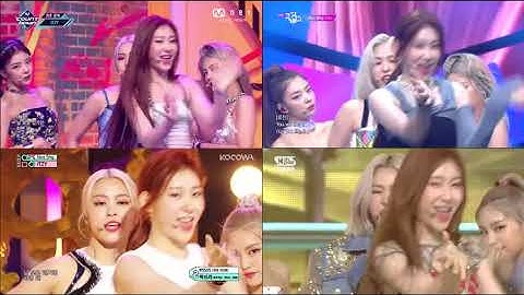 ITZY - Not Shy [ 4 in 1 Stage compilation ]