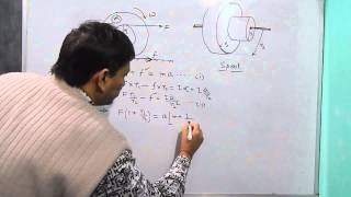 Derivation of Acceleration of a Spool in Pure Rolling Condition