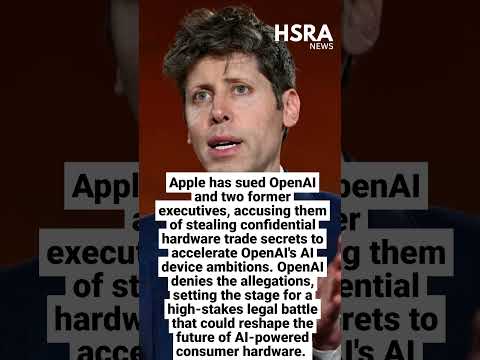 Apple Sues OpenAI Over Alleged Trade Secrets Theft | AI Hardware War Begins #shorts #breakingnews