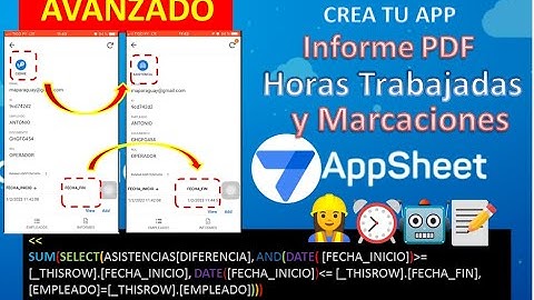 App de Control de Asistencia y Horas Trabajadas, en AppSheet. Crea Apps a partir de Google Sheets
