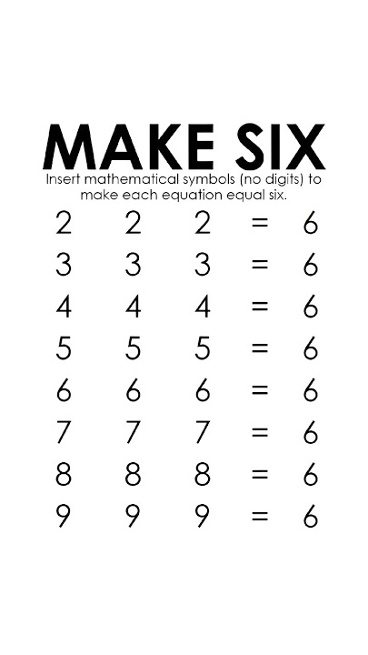 Only Geniuses Can Solve This! 🧠🔢 Make 6 With Math! #quiz #quiztime #riddles