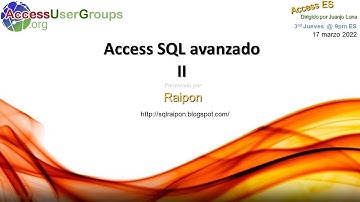 ESP: Access SQL Avanzado, parte II