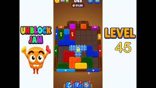 Unblock Jam Level 45 Walkthrough Solution