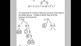 Factor Tree and Product of Powers