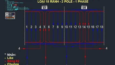 Sơ đồ trải z=18,2p=2,m=1,a=1,stator motor winding diagram,18 slot,2 pole,2800rpm-3000rpm! 1,5hp.