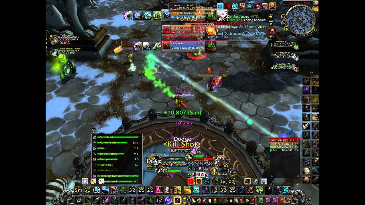 MW Monk Warrior Hunter VS Resto Druid Warrior Lock