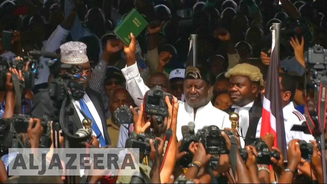 🇰🇪 أدى رايلا أودينغا، رئيس كينيا، اليمين الدستورية لنفسه كـ"رئيس للشعب".